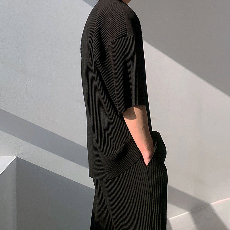 JINJU Oversize Pleated T-Shirt