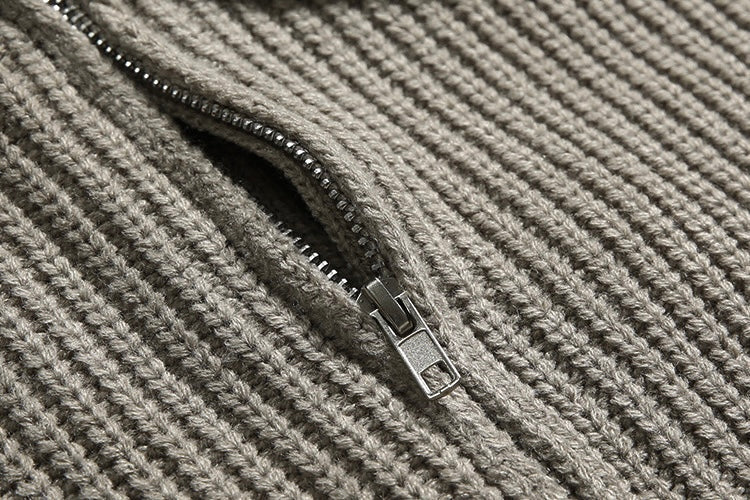 RASON Zipped Polo Sweater