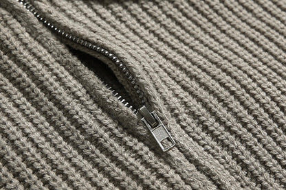 RASON Zipped Polo Sweater