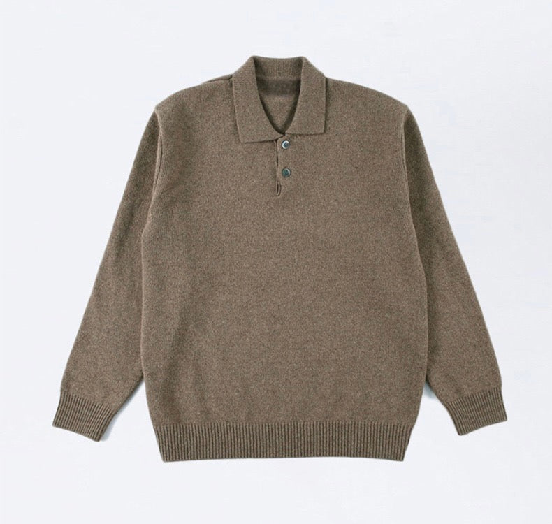 PUSAN Knitted Wool Polo