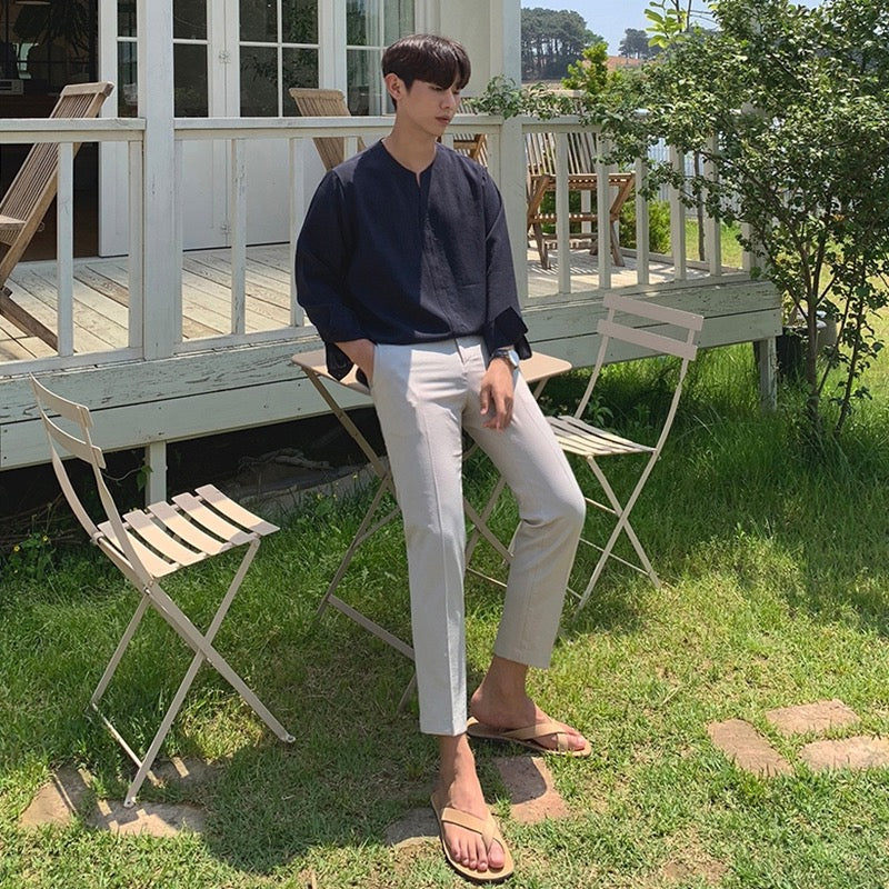 CHUNGJU Korean Collar Shirt