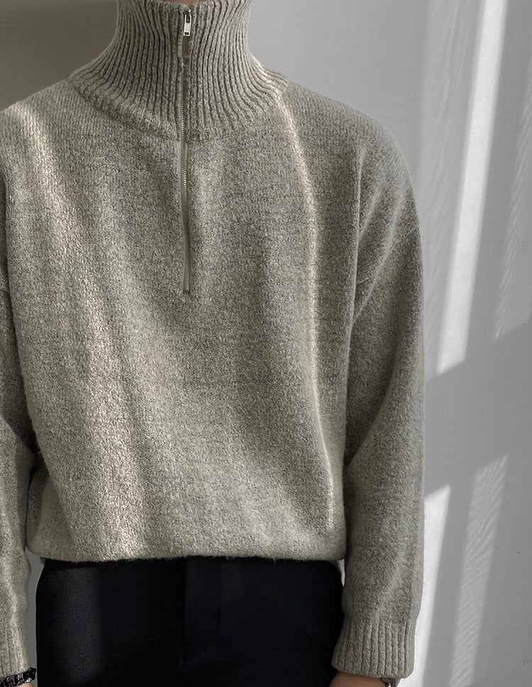 HYESAN Half-Zip Sweater