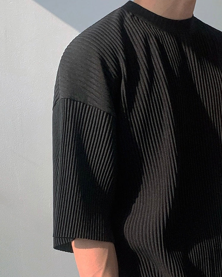 JINJU Oversize Pleated T-Shirt