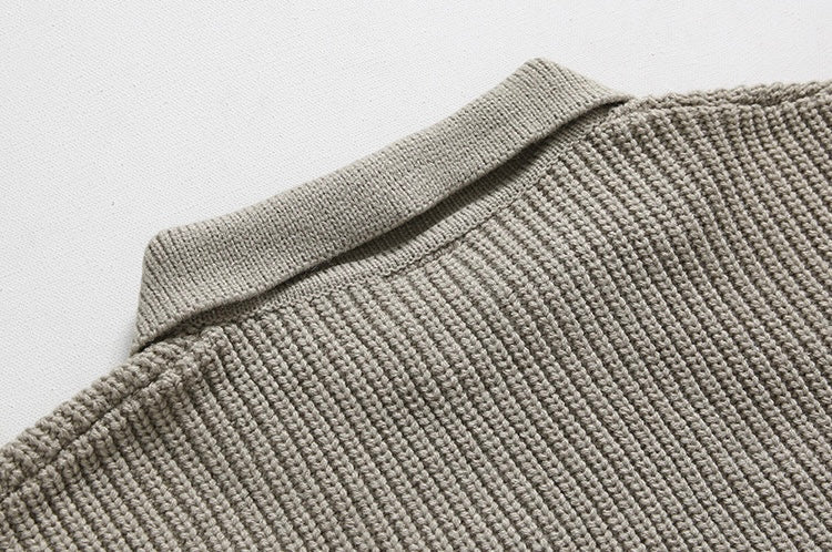 RASON Zipped Polo Sweater