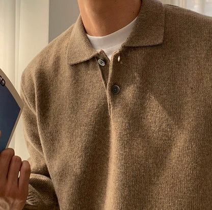 PUSAN Knitted Wool Polo