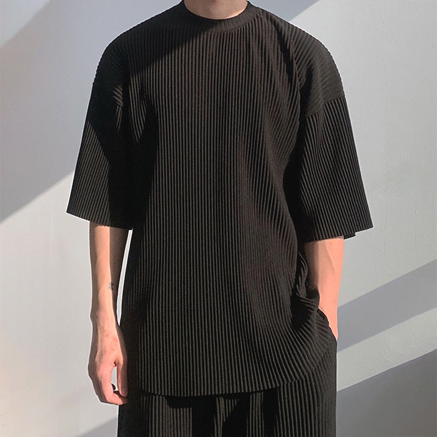 JINJU Oversize Pleated T-Shirt