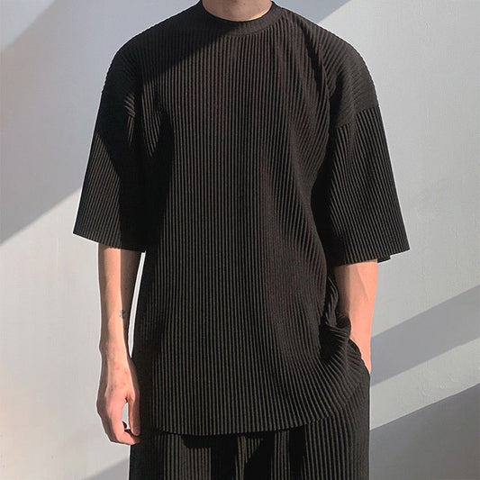 JINJU Oversize Pleated T-Shirt