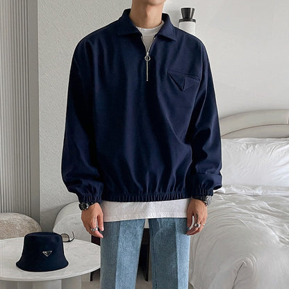 DANGJIN Solid Collar Sweater