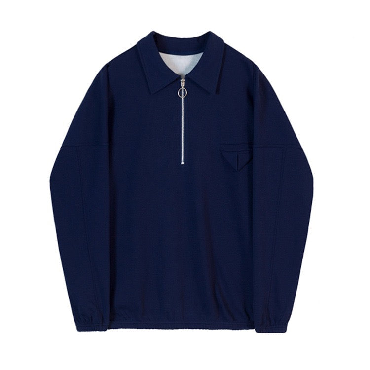 DANGJIN Solid Collar Sweater