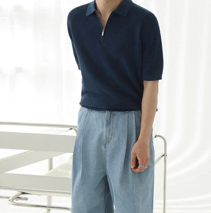 ANYANG Zipped Polo