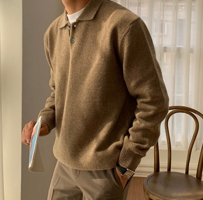 PUSAN Knitted Wool Polo