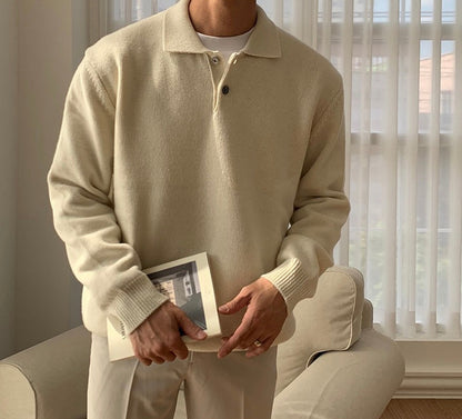 PUSAN Knitted Wool Polo