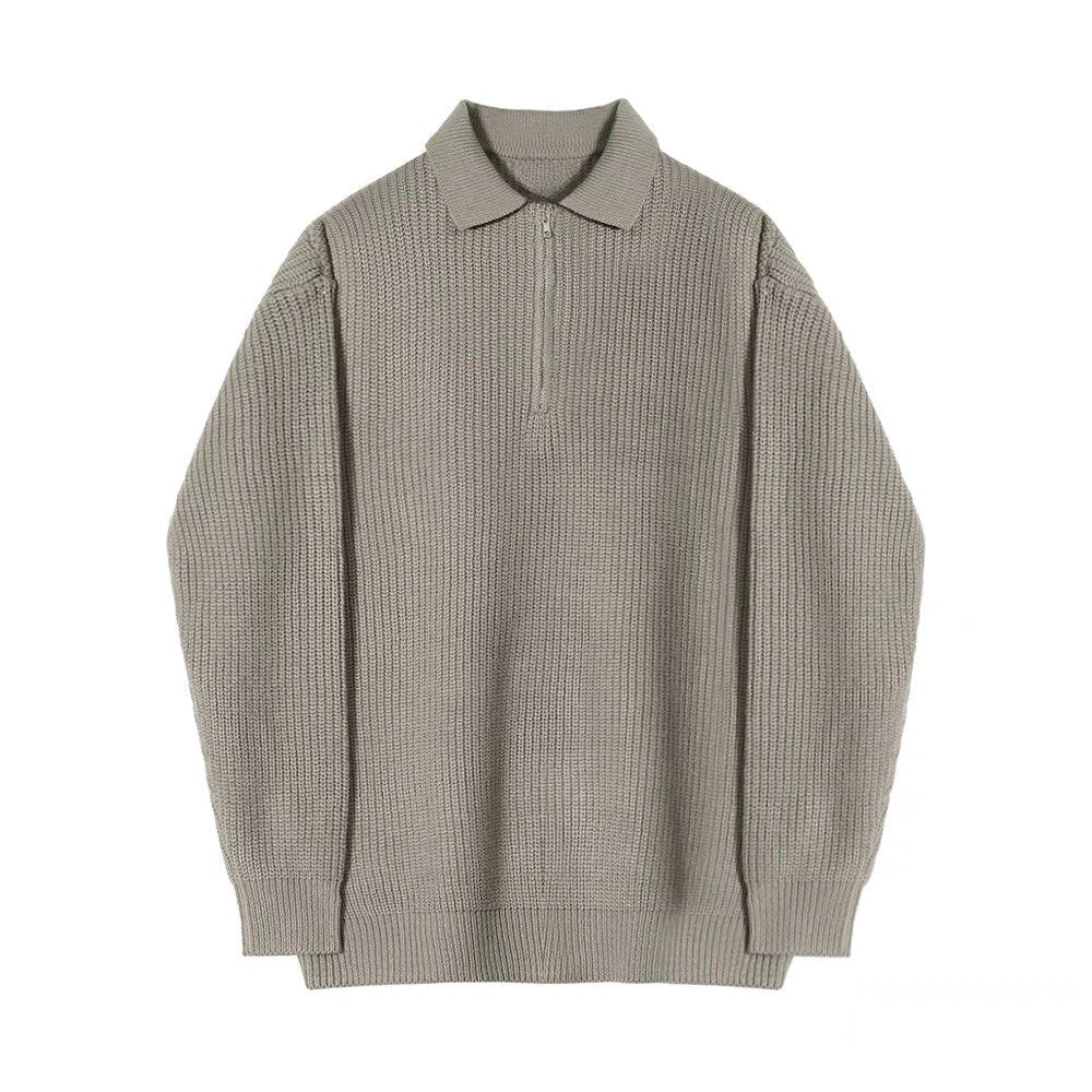 RASON Zipped Polo Sweater