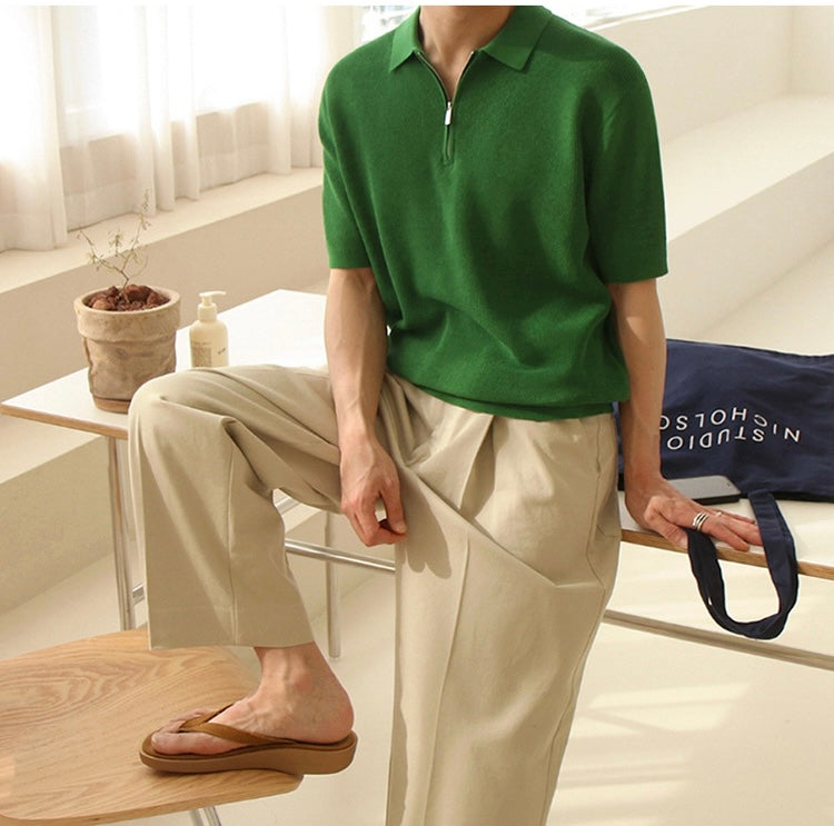 ANYANG Zipped Polo