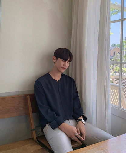 CHUNGJU Korean Collar Shirt