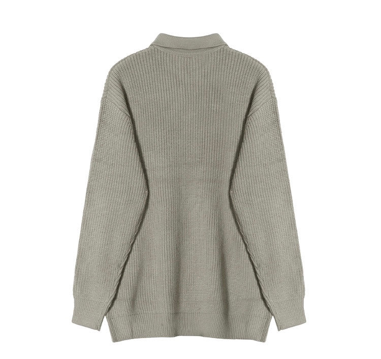 RASON Zipped Polo Sweater