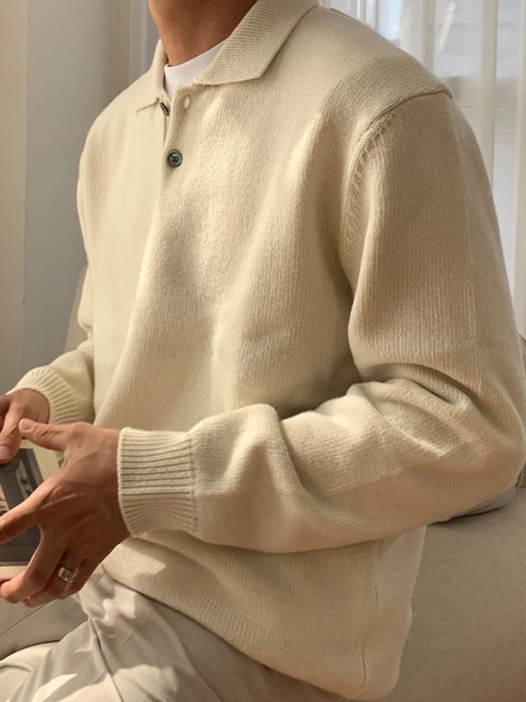 PUSAN Knitted Wool Polo