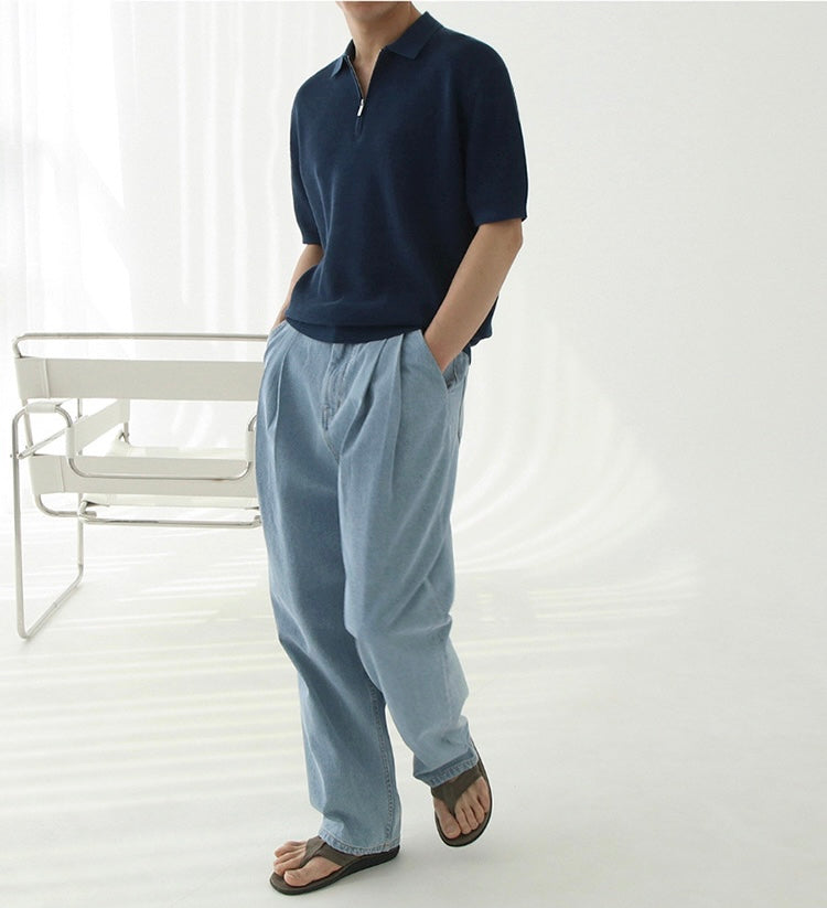 ANYANG Zipped Polo